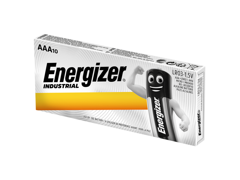 Energizer Industrial AAA LR03 Batteries | Box of 10