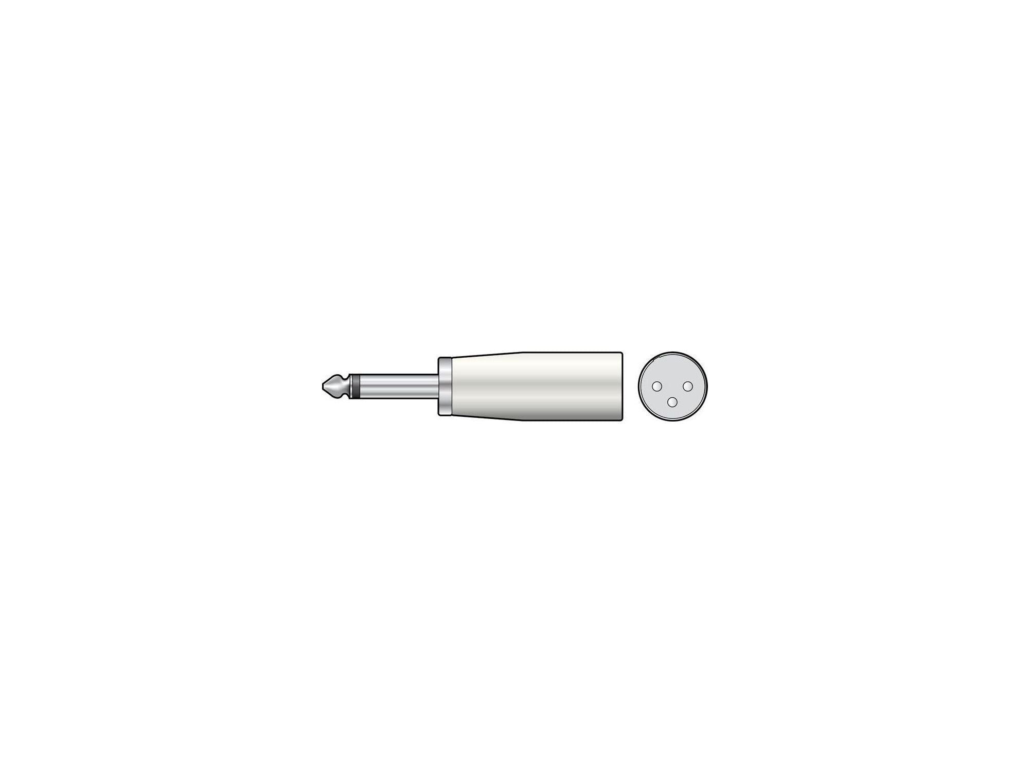 Adaptor 6.3mm Mono Jack Plug – 3-pin XLR Male