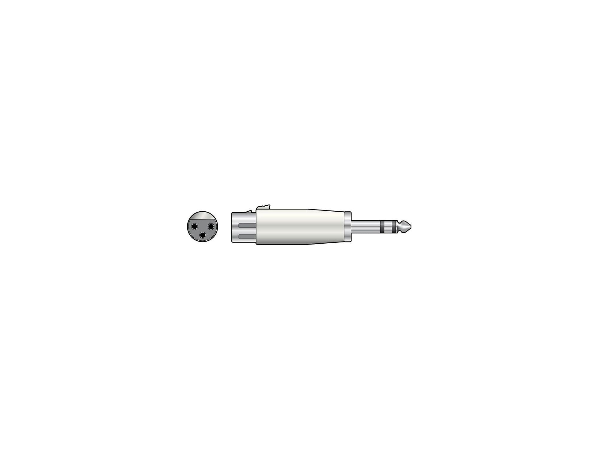 Adaptor 3-pin XLR Female – 6.3mm Stereo Jack Plug