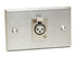 CAD Stainless Steel Wall Plate ~ 1 x XLR-F Connector