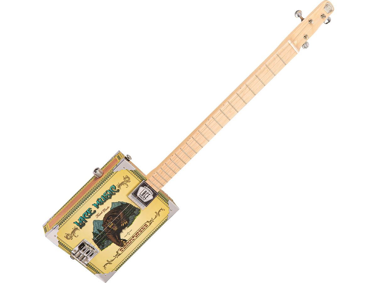 Lace Cigar Box Electric Guitar ~ 3 String ~ Grizzly Bear