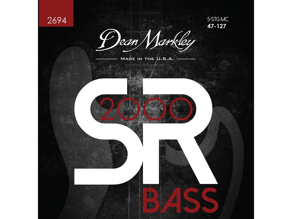 Dean Markley SR2000 High Performance Bass Guitar Strings Medium Custom 5 String 47-127