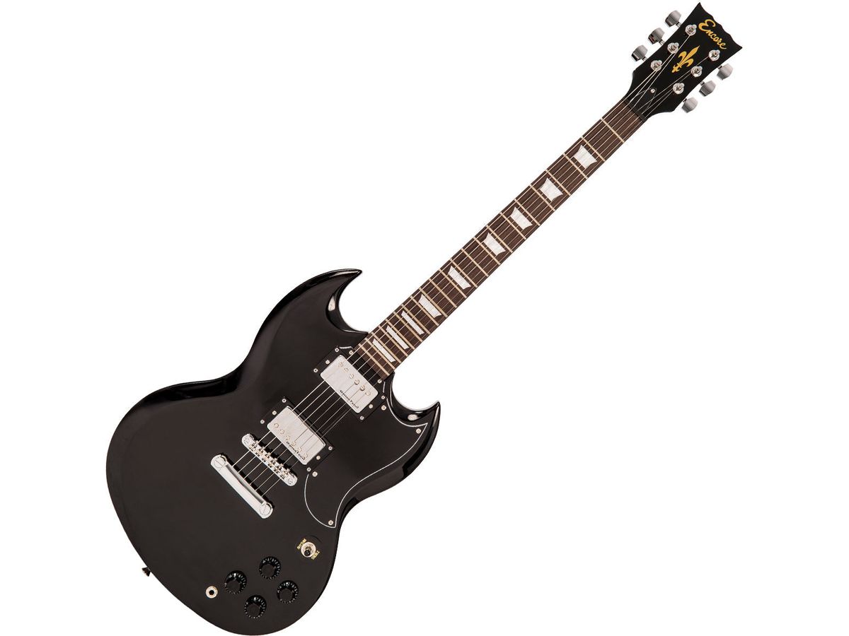 Encore E69 Electric Guitar ~ Gloss Black