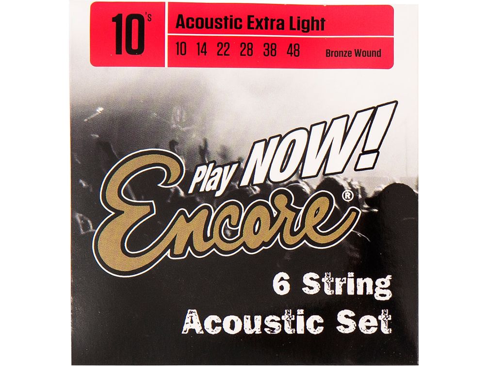 Encore Bronze Wound Acoustic Guitar String Set ~ Extra Light