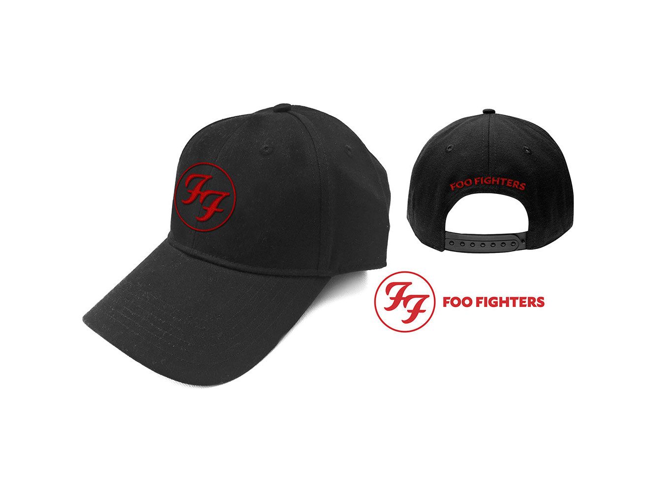 FOO FIGHTERS UNISEX BASEBALL CAP RED CIRCLE LOGO