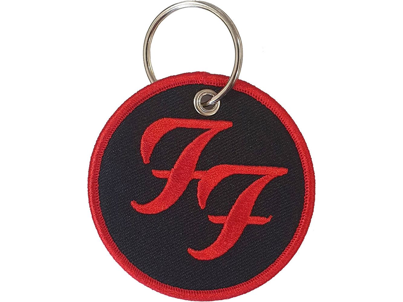 FOO FIGHTERS KEYCHAIN: CIRCLE LOGO (DOUBLE SIDED PATCH)