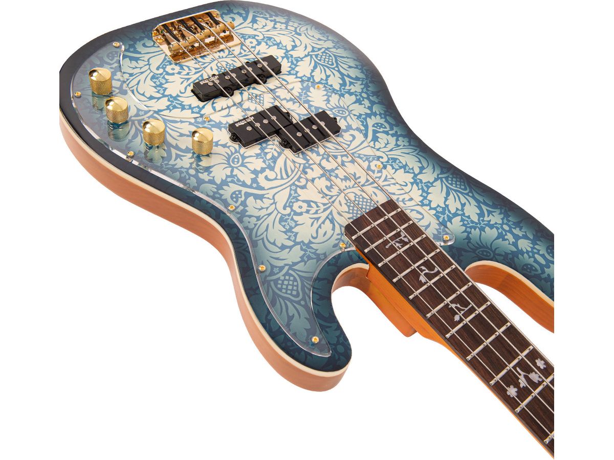 Joe Doe 'Lutetia' Bass Guitar by Vintage ~ Blueburst with Case