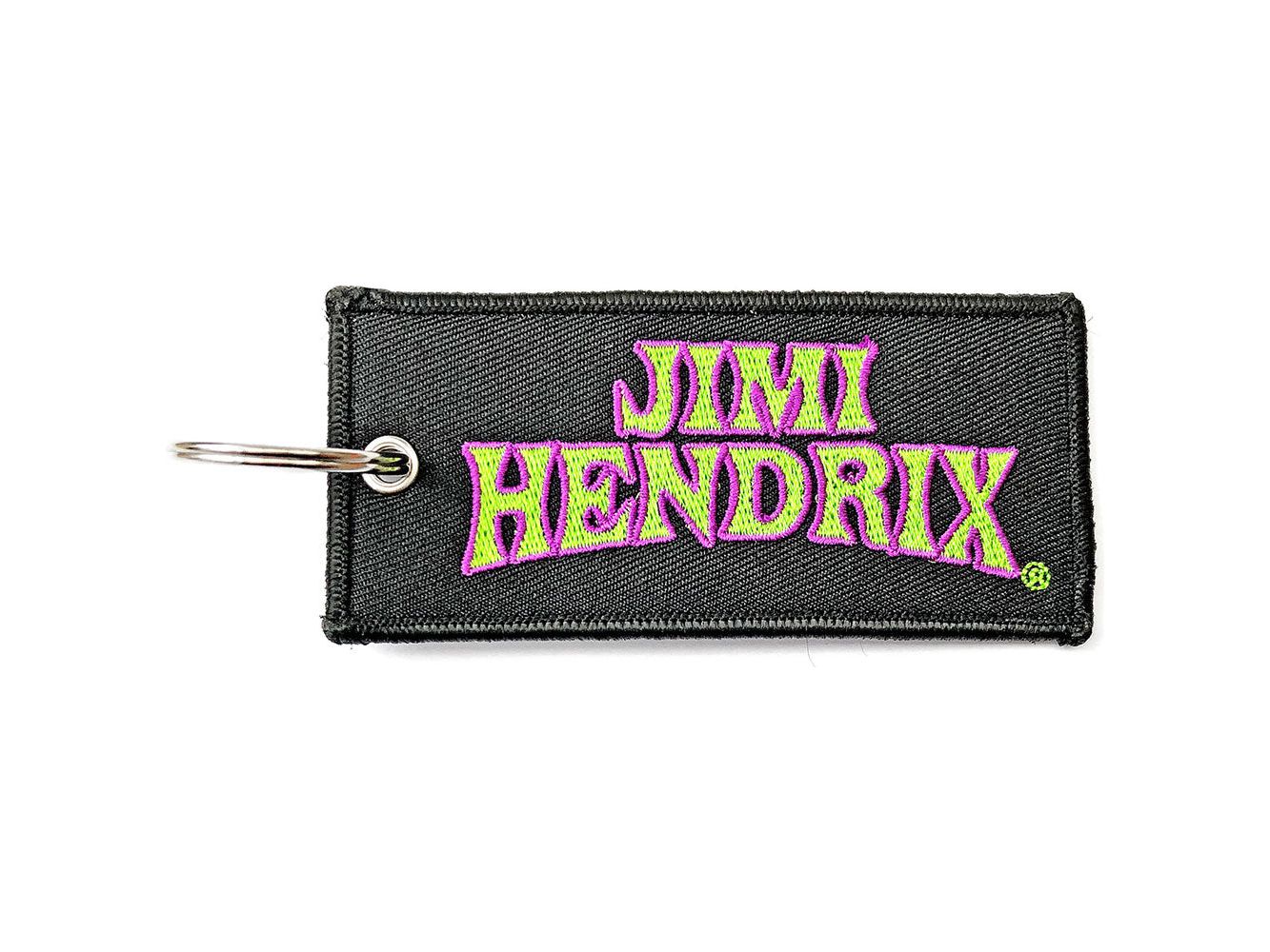 JIMI HENDRIX KEYCHAIN: ARCHED LOGO (DOUBLE SIDED PATCH)