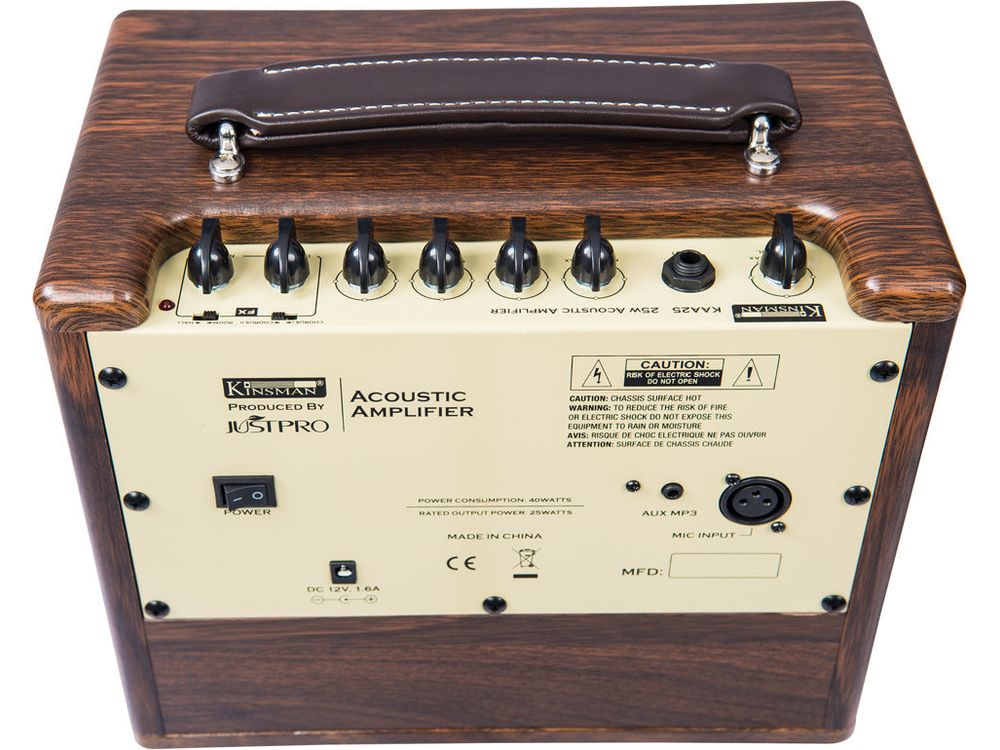 Kinsman 25w Acoustic Amp ~ Mains/Battery Power/Bluetooth® ~ Wood