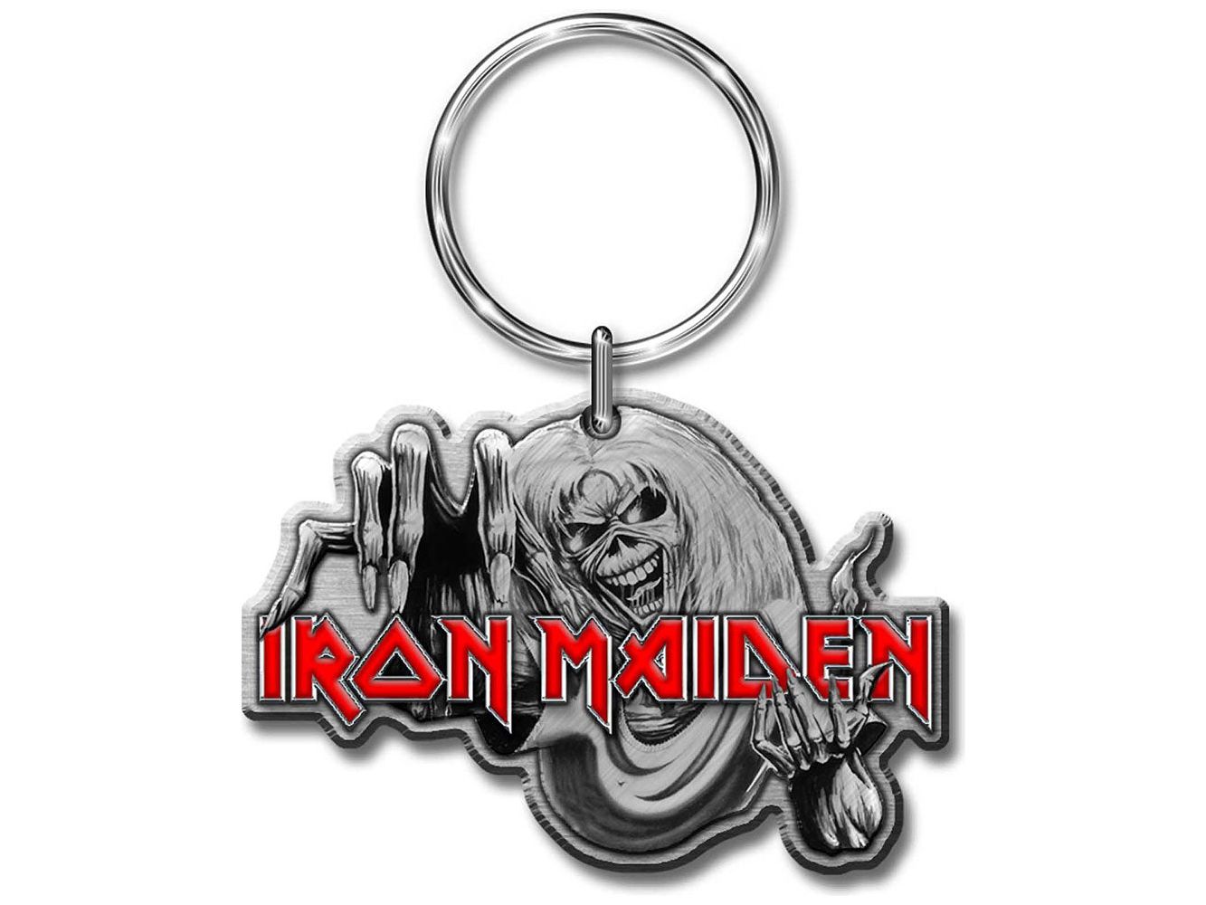 IRON MAIDEN KEYCHAIN: THE NUMBER OF THE BEAST (ENAMEL IN-FILL)