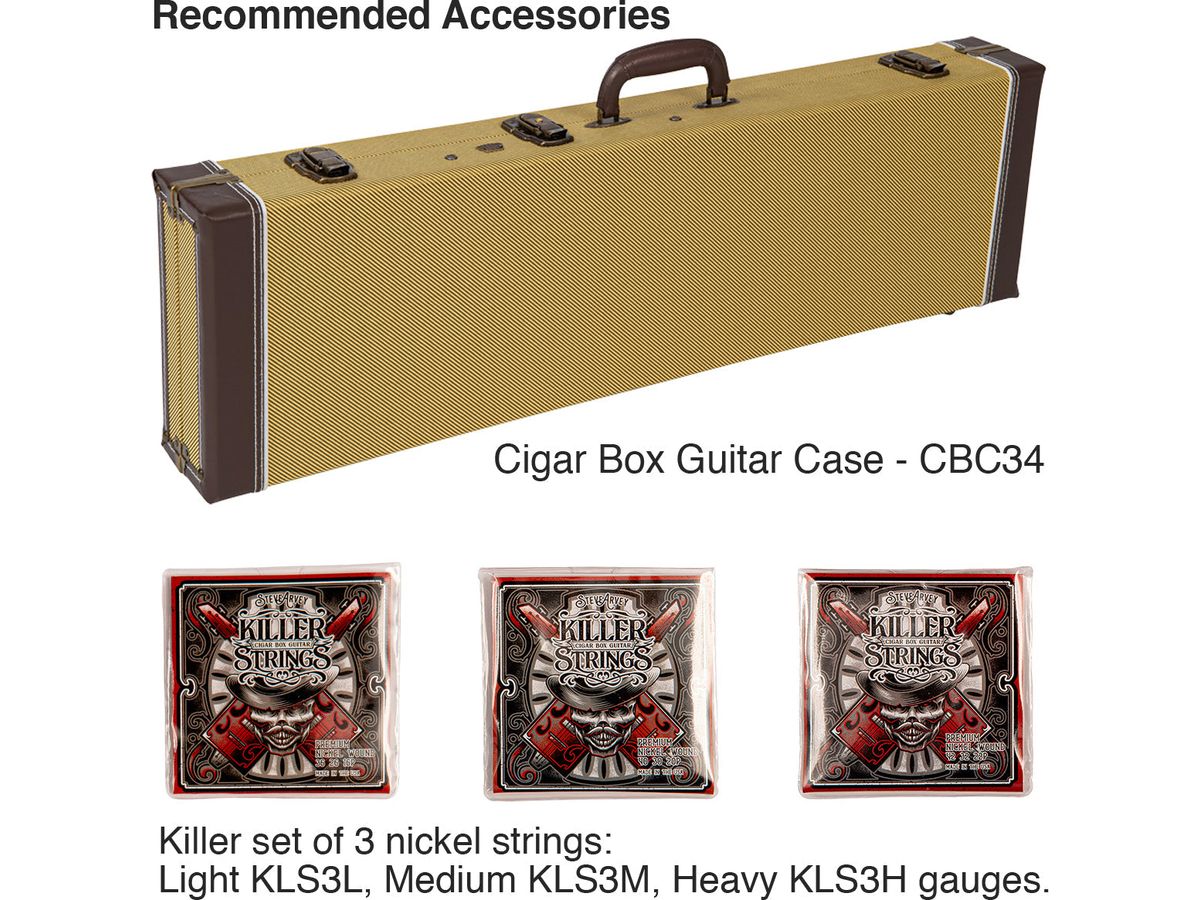 Lace Cigar Box Electric Guitar ~ 3 String ~ Pero Pup