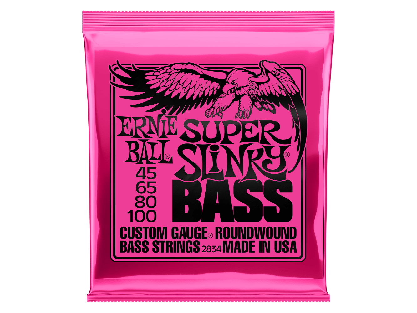 Ernie Ball 2834 Super Slinky Bass Guitar Strings 45-100