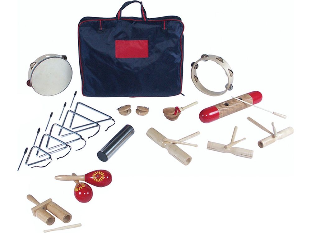 PP World Latin Percussion Set with carry bag