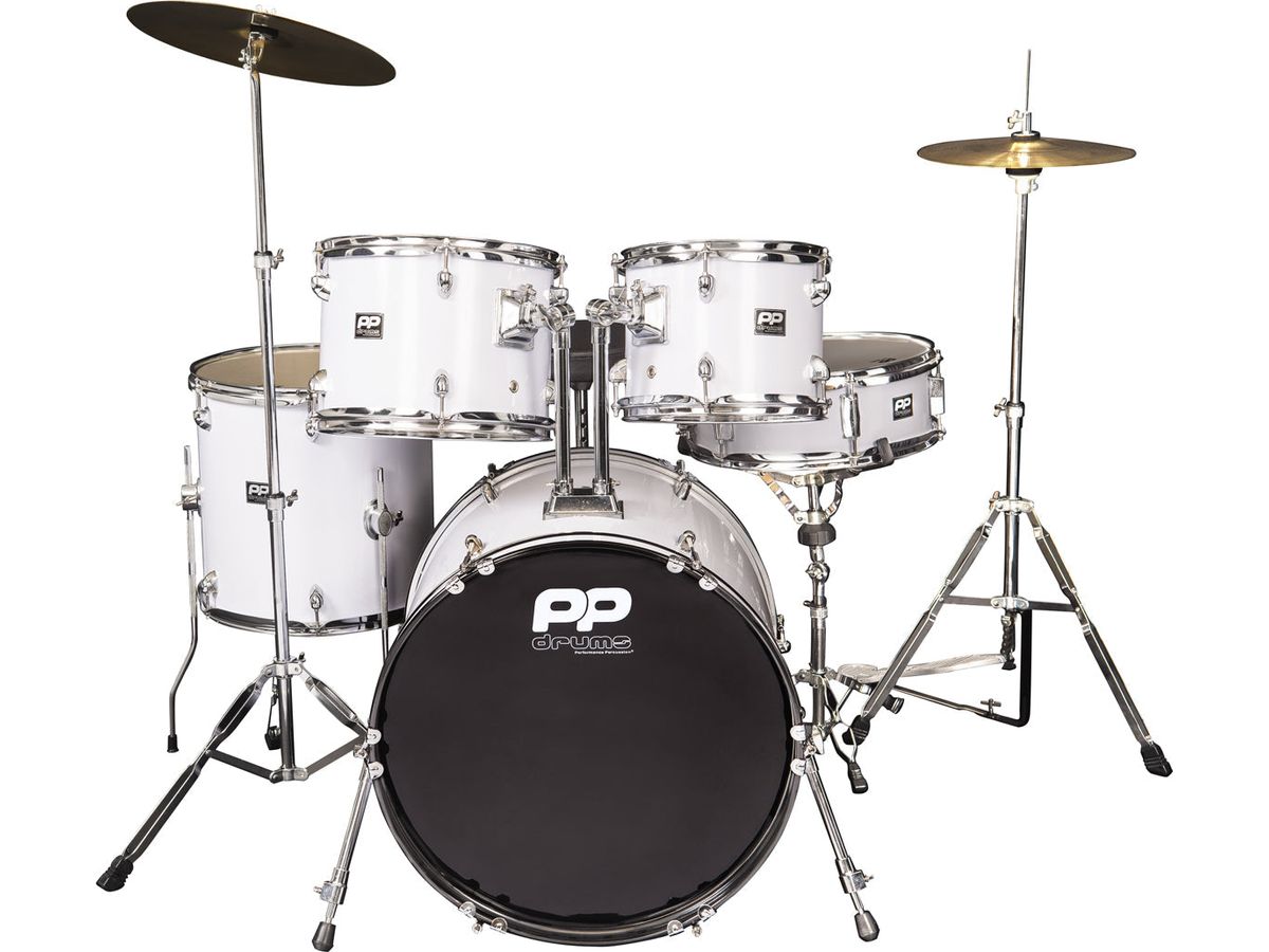 PP Drums 5pc Fusion Drum Kit ~ White