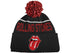 THE ROLLING STONES UNISEX BOBBLE BEANIE HAT: CLASSIC TONGUE