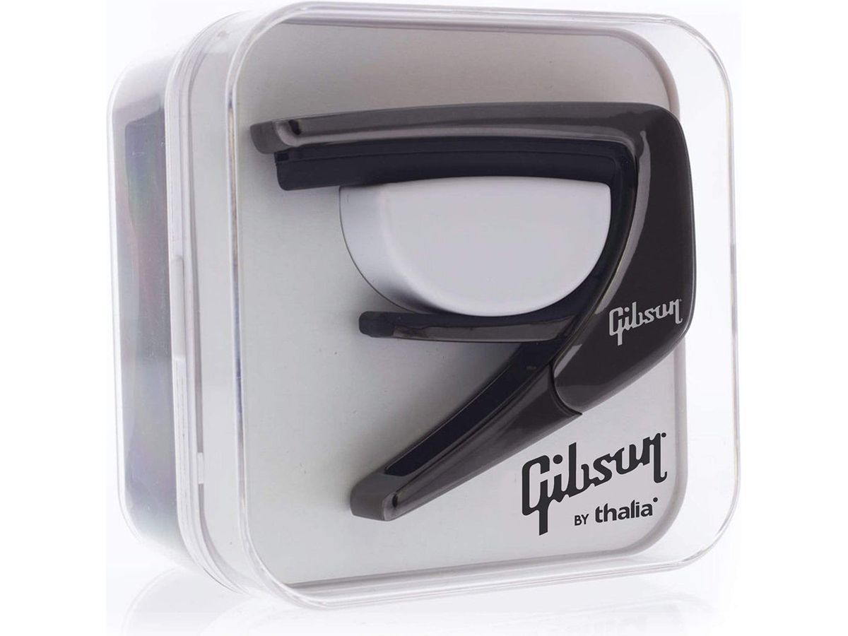 Gibson® by Thalia Black Chrome Capo ~ Hummingbird Inlay