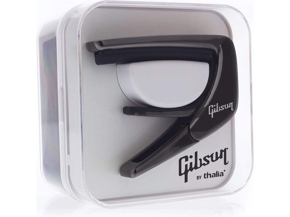 Gibson® by Thalia Black Chrome Capo ~ Crown Inlay