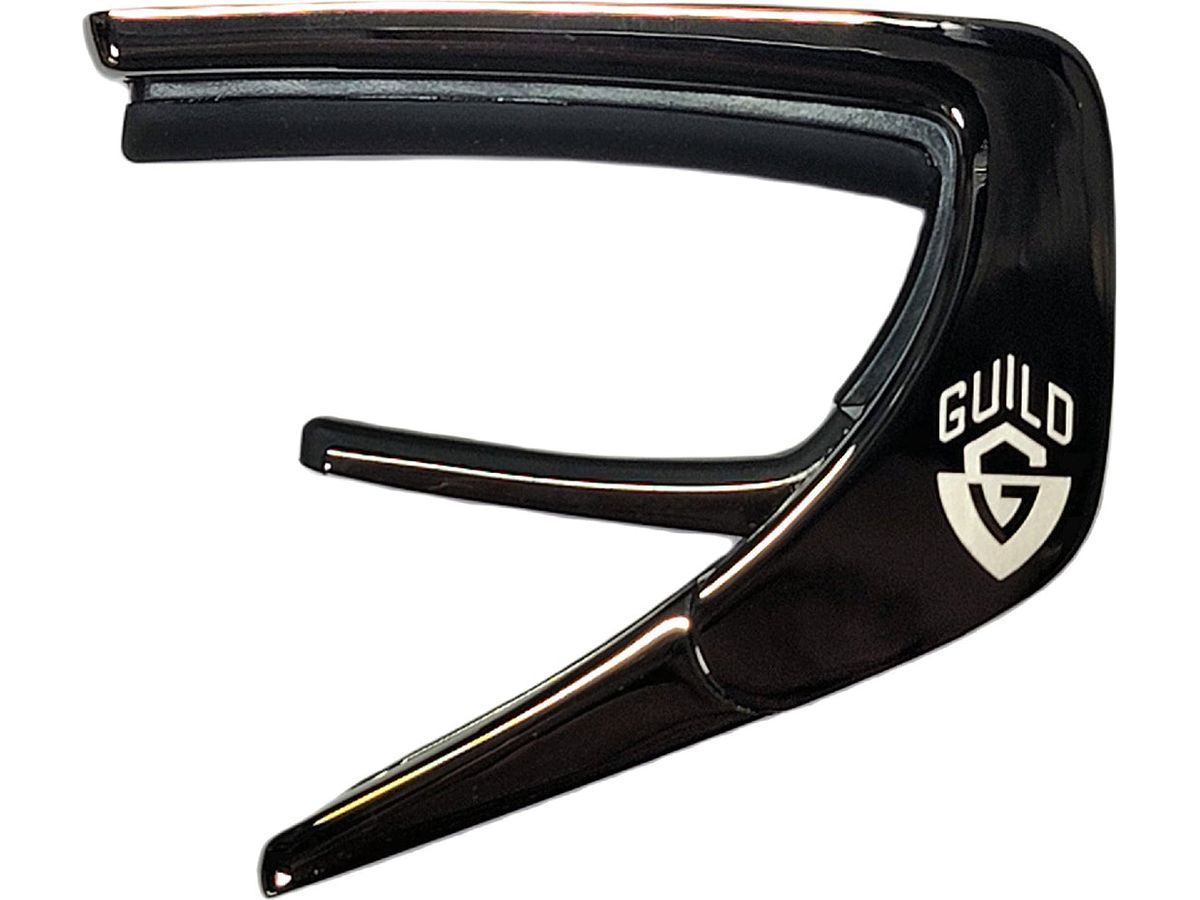 Guild® by Thalia Black Chrome Capo ~ Blue Abalone with G Shield Inlay