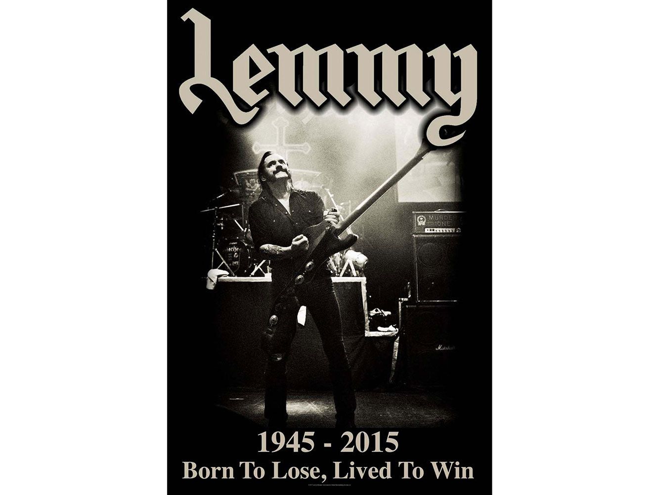 Motorhead Lemmy 'Lived to Win' Textile Poster