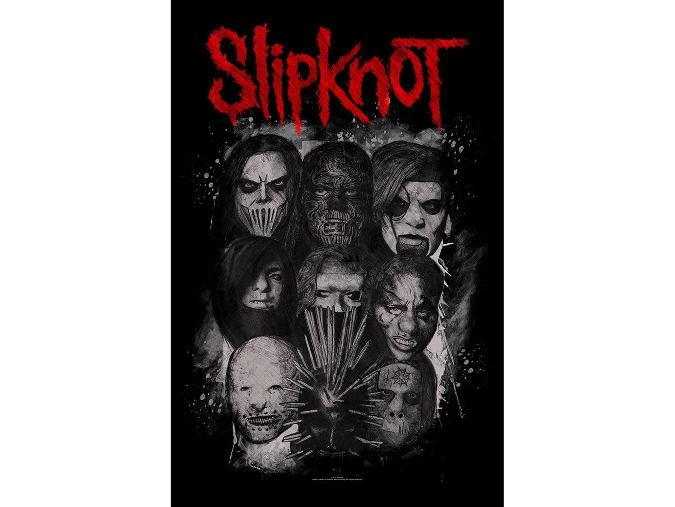 Slipknot 'Masks' Textile Poster
