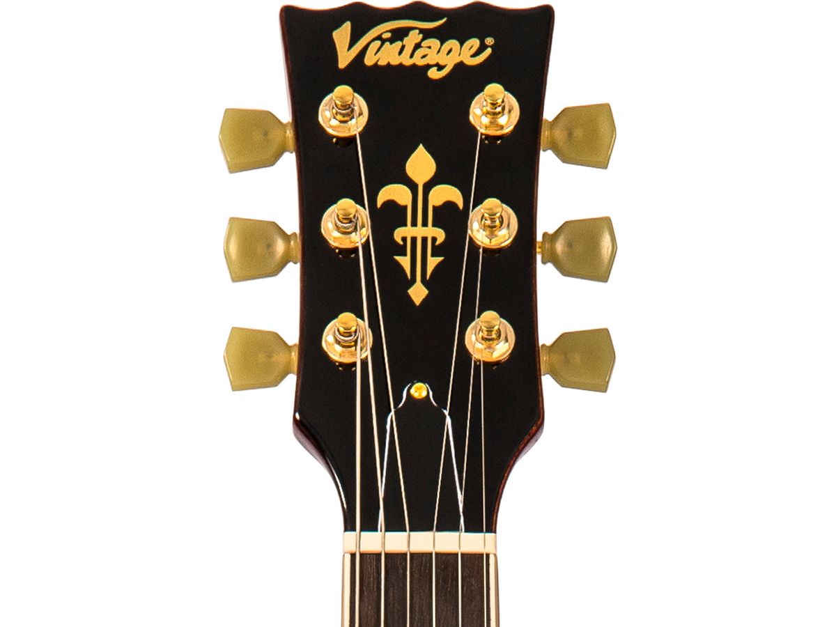 Vintage V100M Mini Double Coil ReIssued Electric Guitar ~ Gold Top