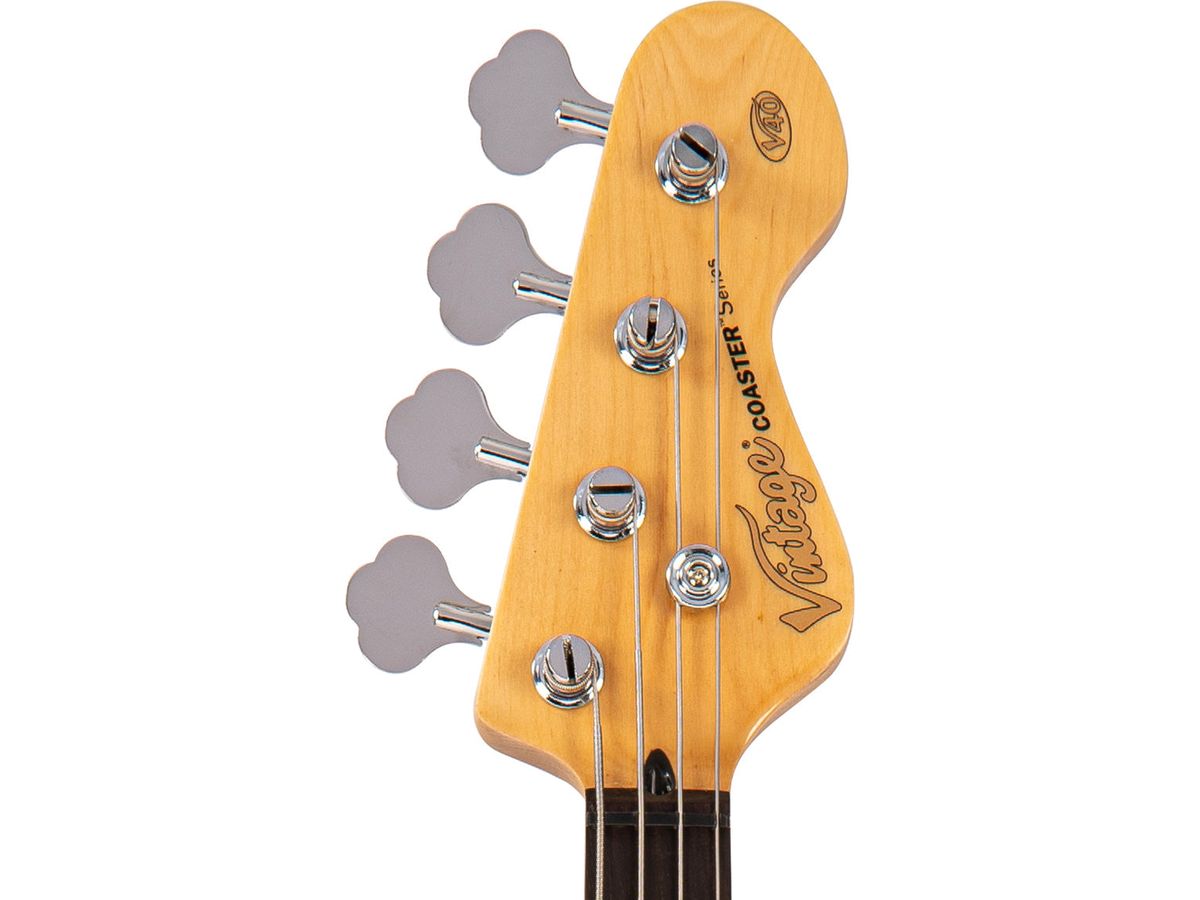 Vintage V40 Coaster Series Bass Guitar Pack ~ 3 Tone Sunburst