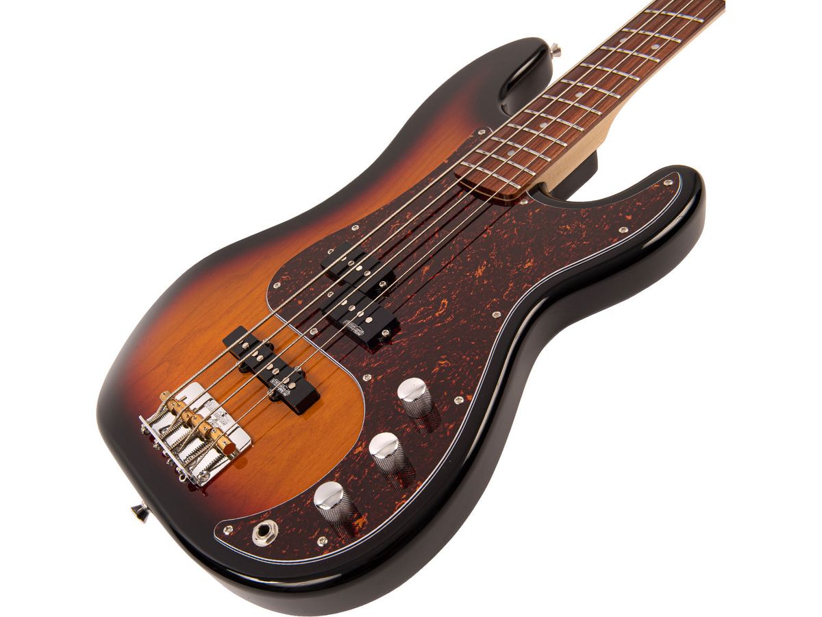 Vintage V42 ReIssued Bass Guitar ~ 3 Tone Sunburst