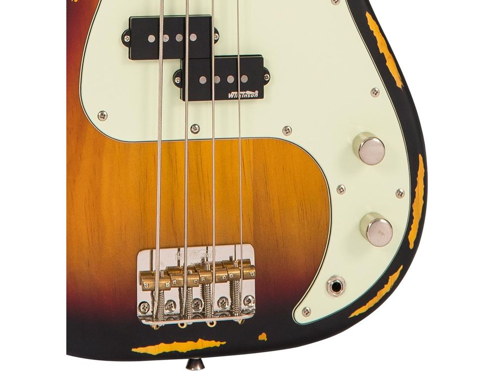 Vintage V4 ICON Bass ~ Distressed Sunset Sunburst