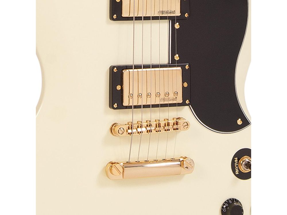 Vintage VS6 ReIssued Electric Guitar ~ Vintage White/Gold Hardware