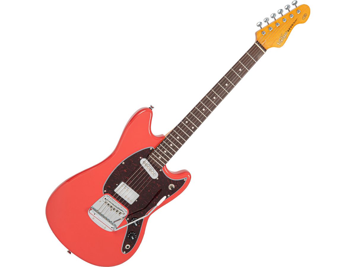 Vintage REVO Series 'Colt' HS Duo Electric Guitar ~ Firenza Red