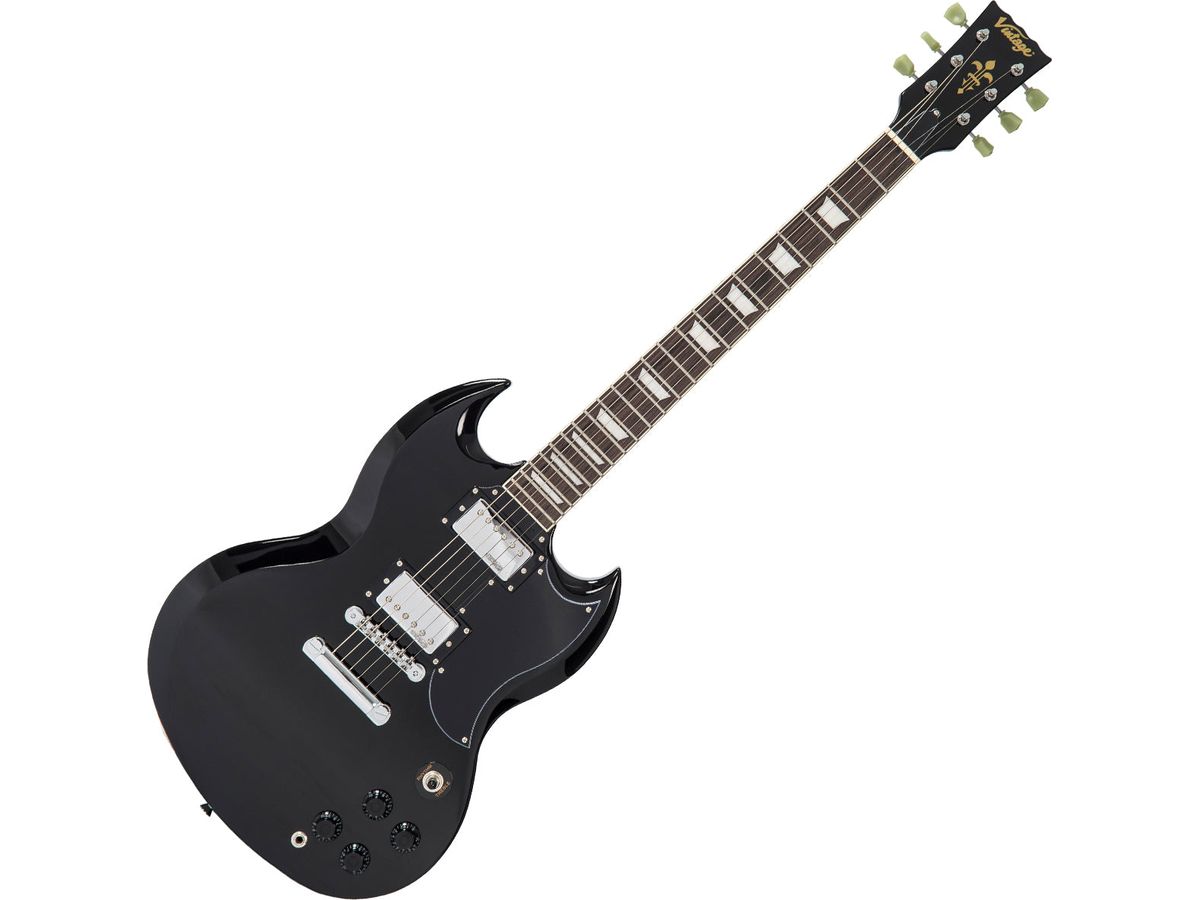 Vintage VS6 ReIssued Electric Guitar ~ Gloss Black