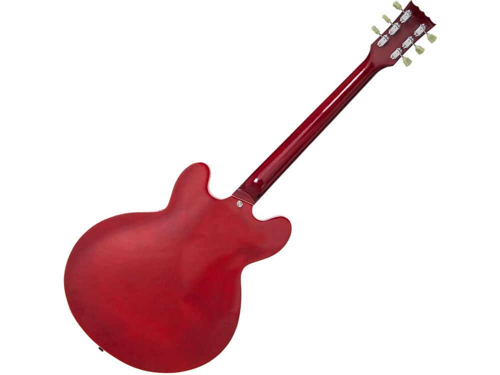 Vintage VSA500 ReIssued Semi Acoustic Guitar ~ Cherry Red