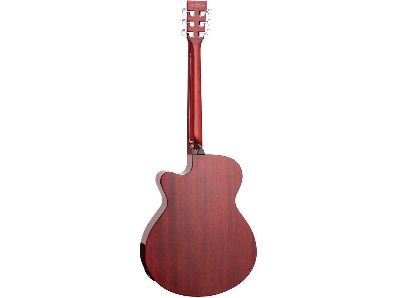 Tanglewood Discovery DBTSFCETRG Super Folk Electro Acoustic Guitar See Thru Red Gloss