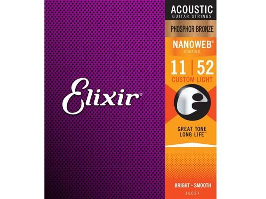 Elixir Strings Acoustic Phosphor Bronze with NANOWEB 11-52