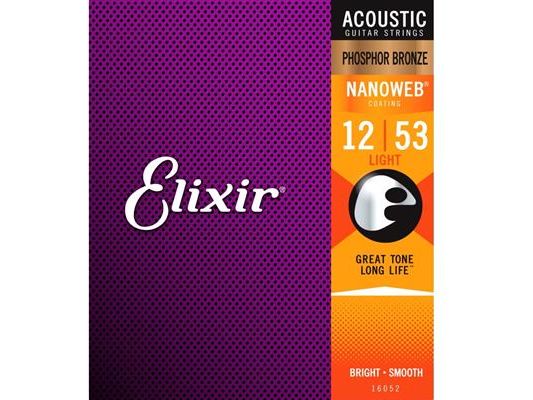 Elixir Strings Acoustic Phosphor Bronze with NANOWEB 12-53