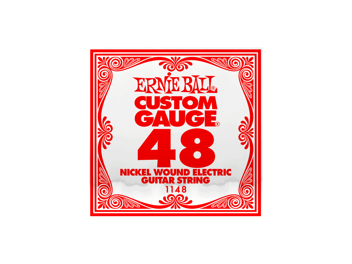 Ernie Ball Single Plain Steel Electric/Acoustic Guitar String 0.48