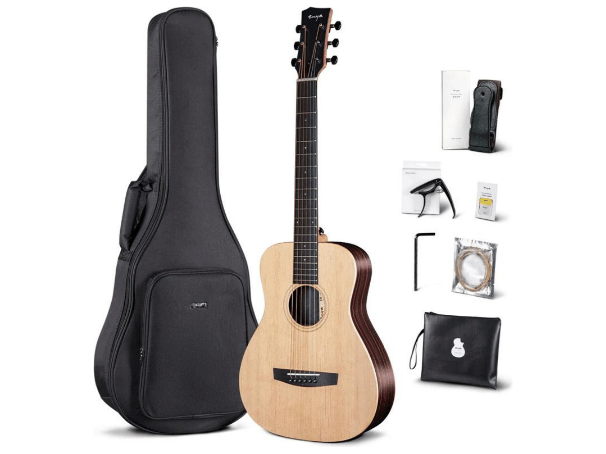 Enya EB-X1 Pro EQ Solid Spruce Top Electro Travel Guitar