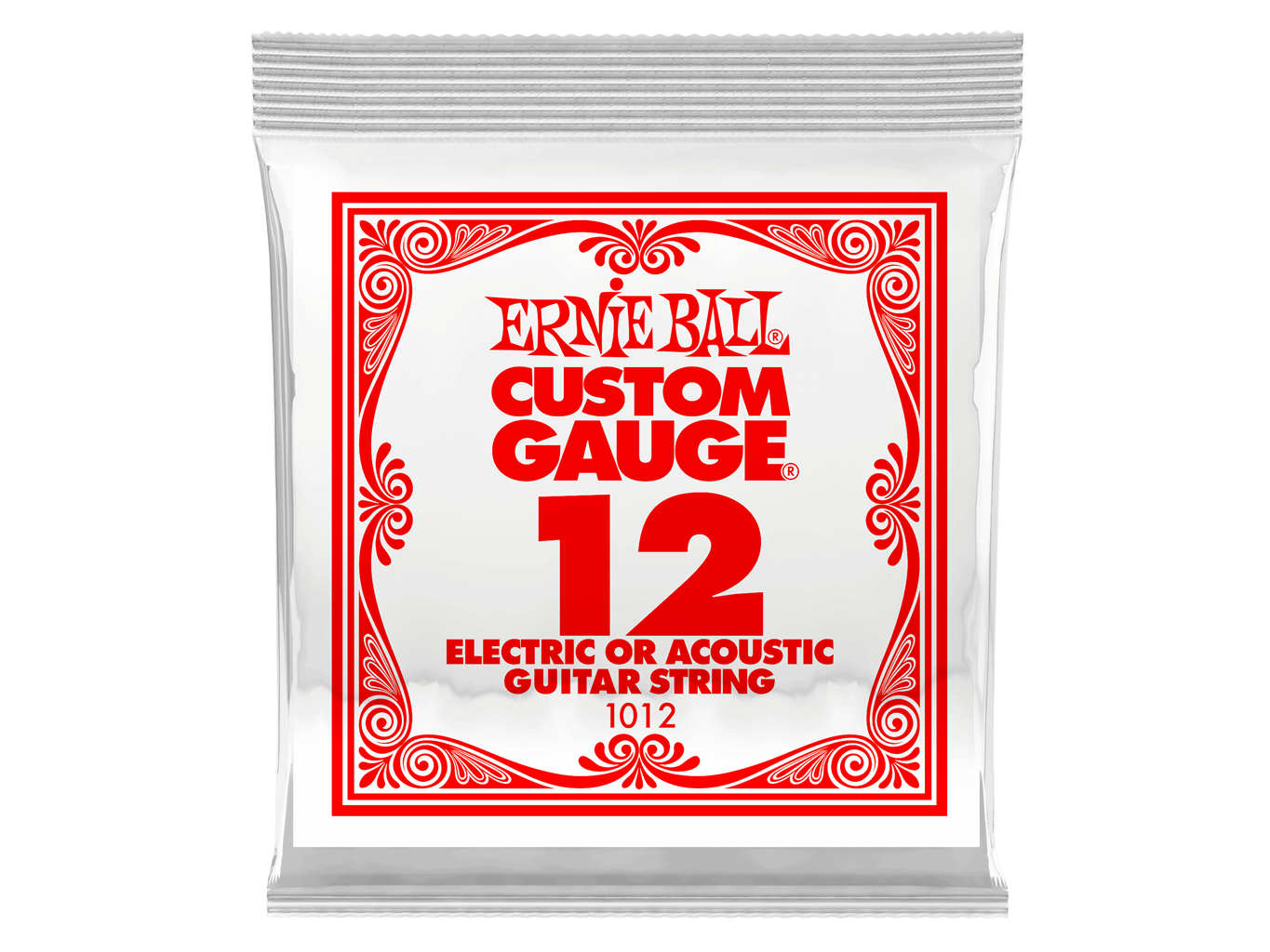 Ernie Ball Single Plain Steel Electric/Acoustic Guitar String 0.12