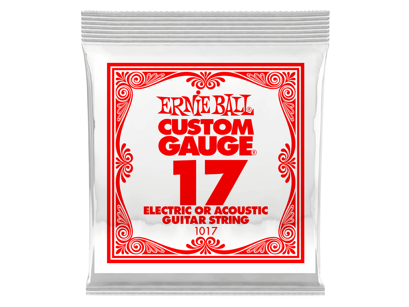 Ernie Ball Single Plain Steel Electric/Acoustic Guitar String 0.17