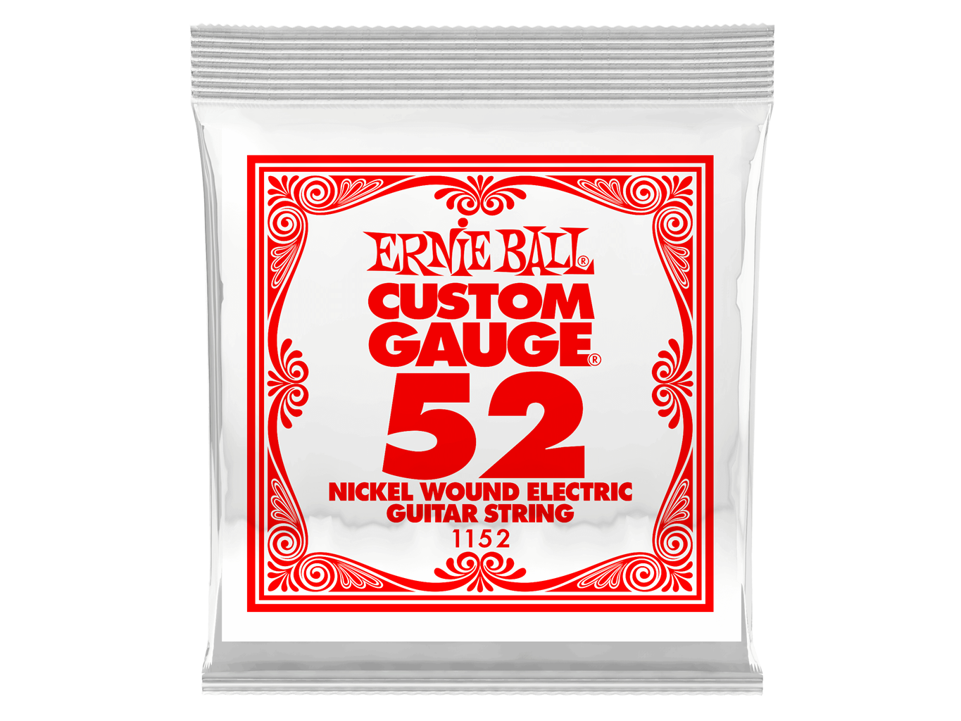 Ernie Ball Single Plain Steel Electric/Acoustic Guitar String 0.52