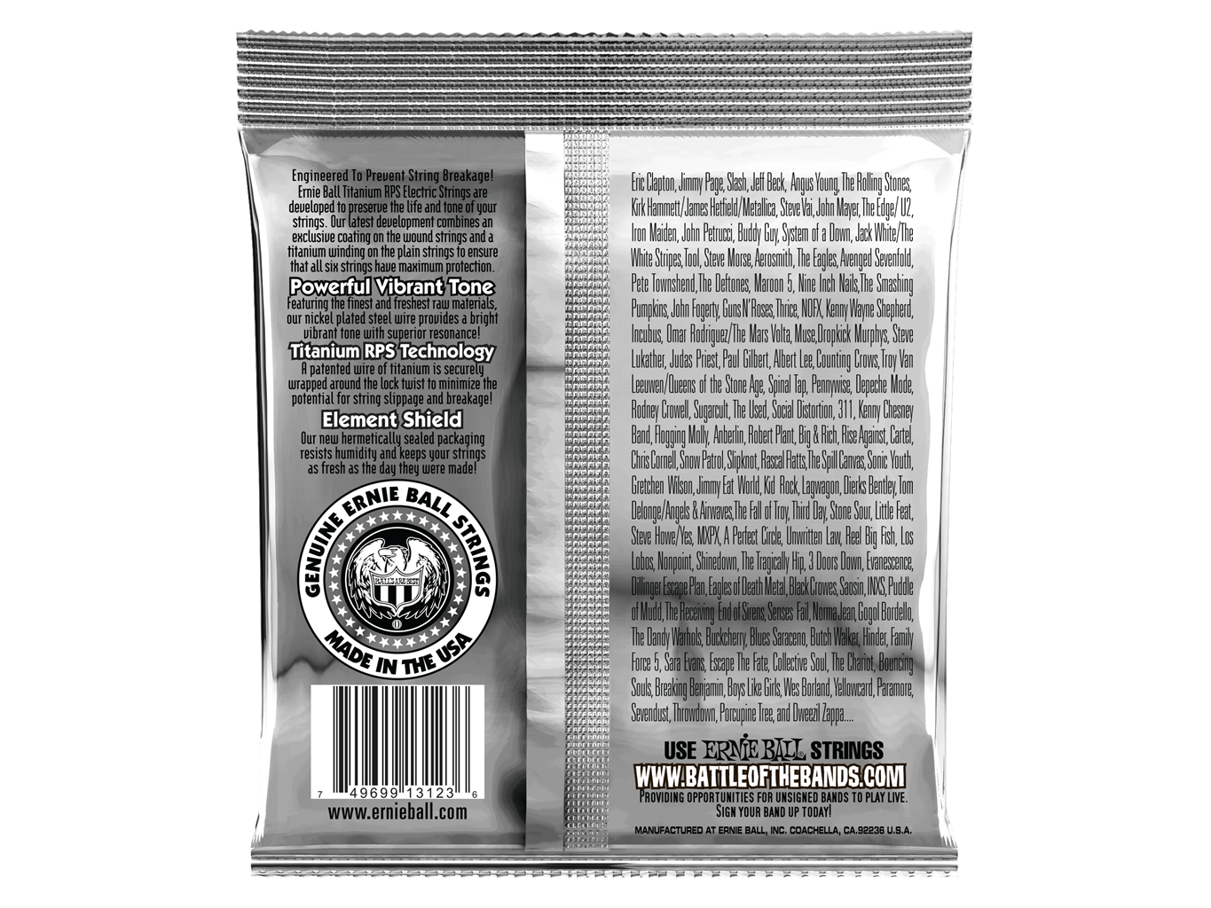 Ernie Ball Coated Super Slinky Electric Guitar Strings 9-42