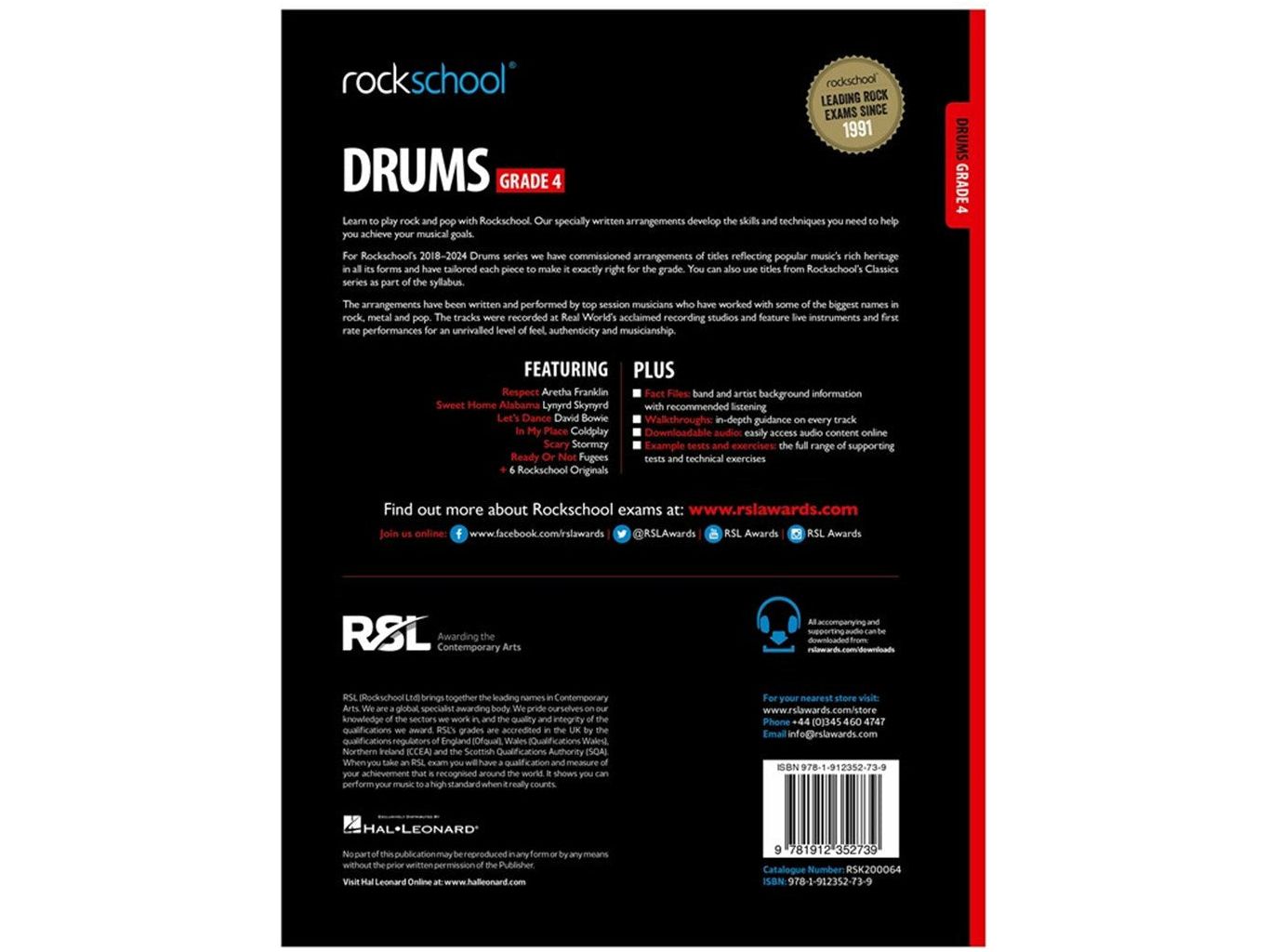Rockschool Drums 2018-2024 Grade 4 + Online